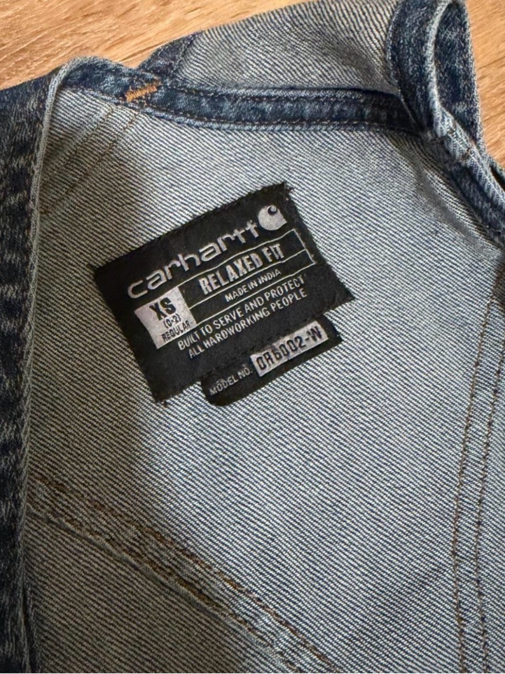 Carhartt Denim Overalls Relaxed Fit in Blue Wash - Picture 6 of 8
